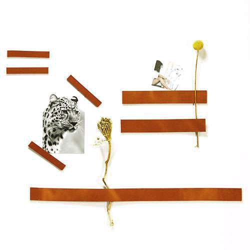 Leren magneetstrips (set) (7 stuks) Cognac