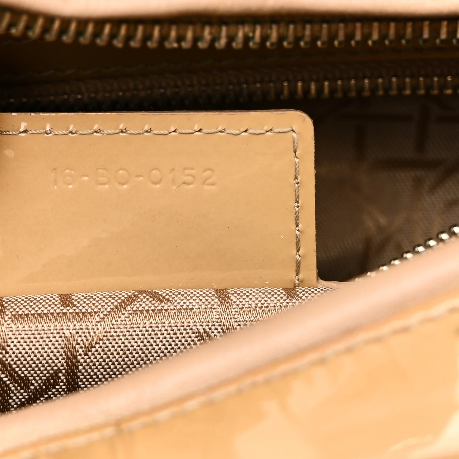 Patent Cannage Large Lady Dior Dark Beige - Top Club