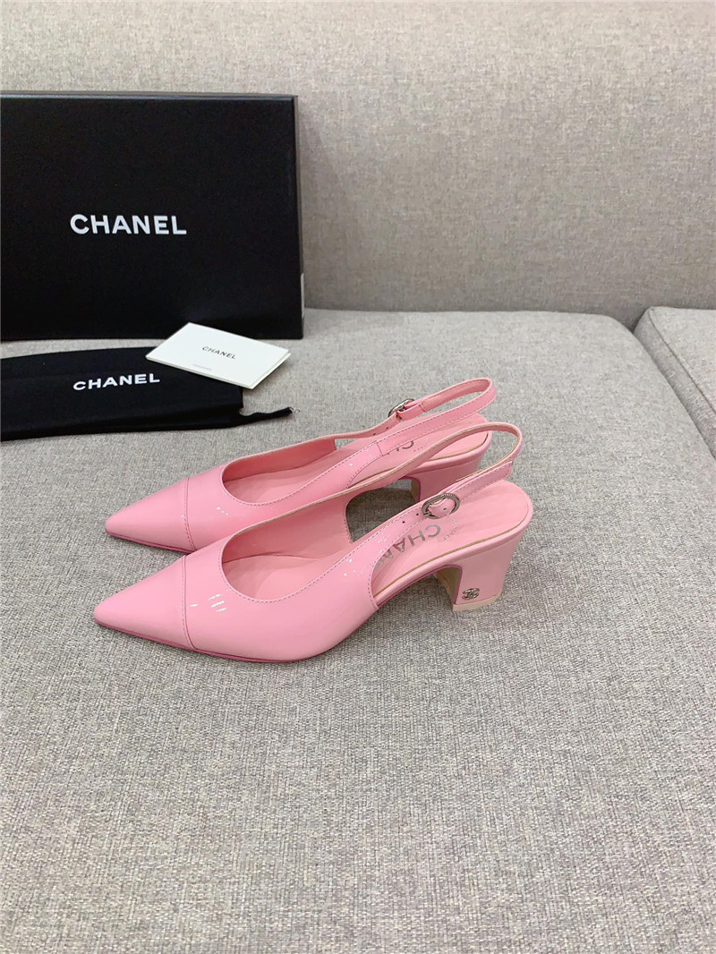 chanel classic sling back thick heel sandals - Sneaker Replica Workshop