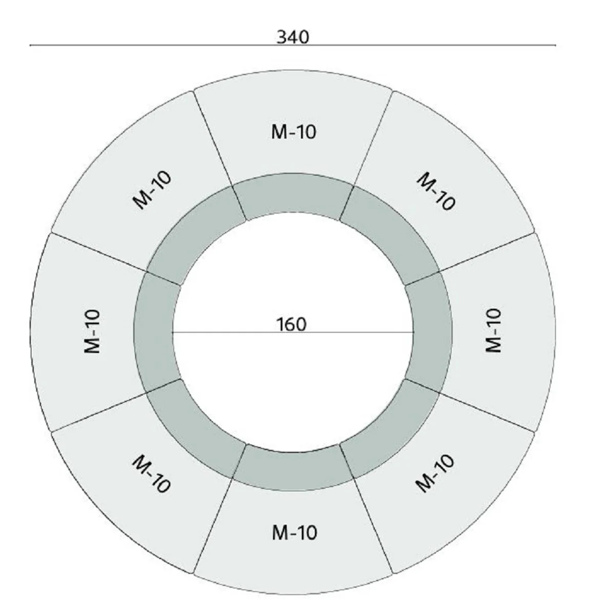 Luxury sofa brown Ø 340 x H. 72 cm - Round modular sofa - Luxury furniture