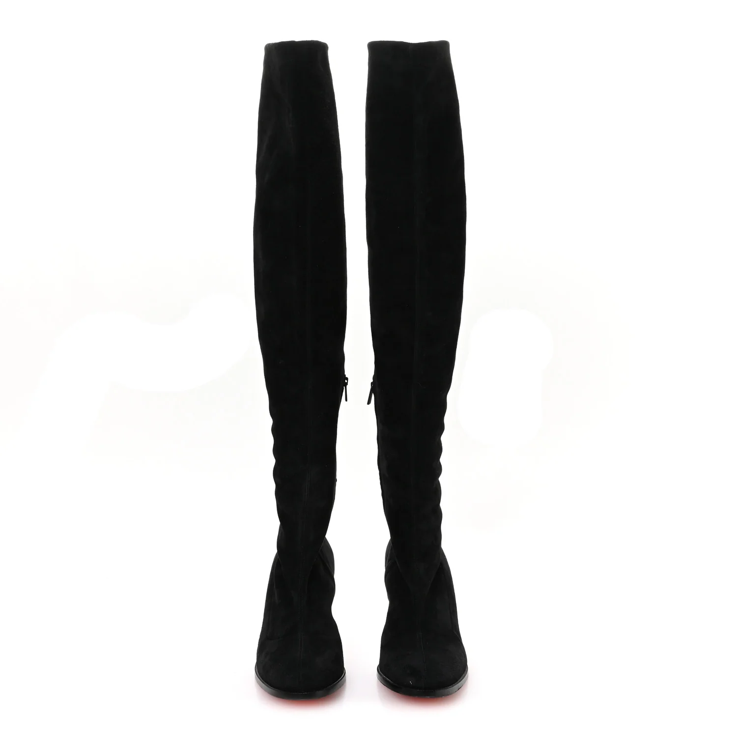 Veau Velours Stretchadoxa Botta Alta 70mm Boots 37 Black - Top Club