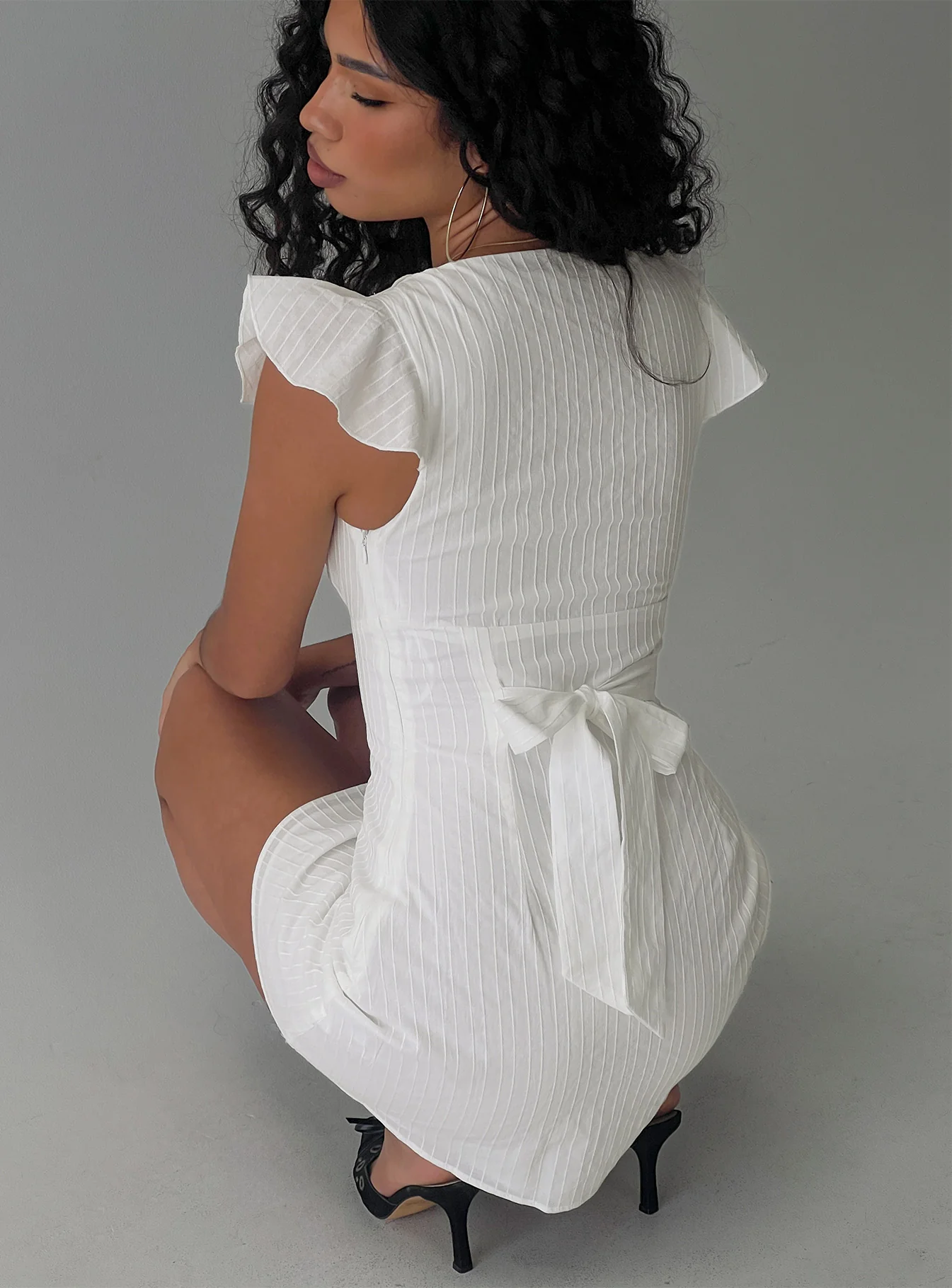 I Guess So Cotton Mini Dress White