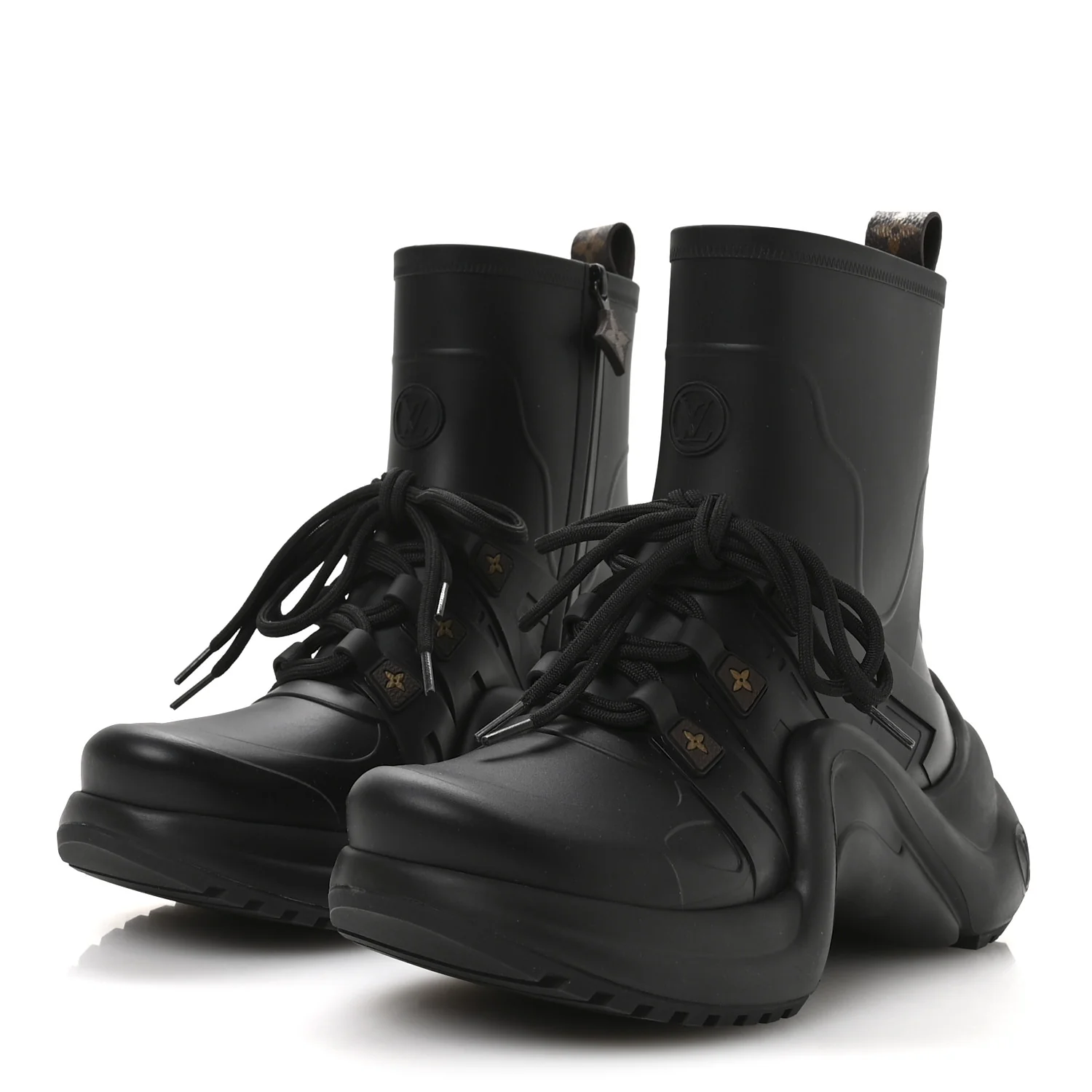 Mat Rubber Monogram LV Archlight Sneaker Boots 38 Black - Top Club