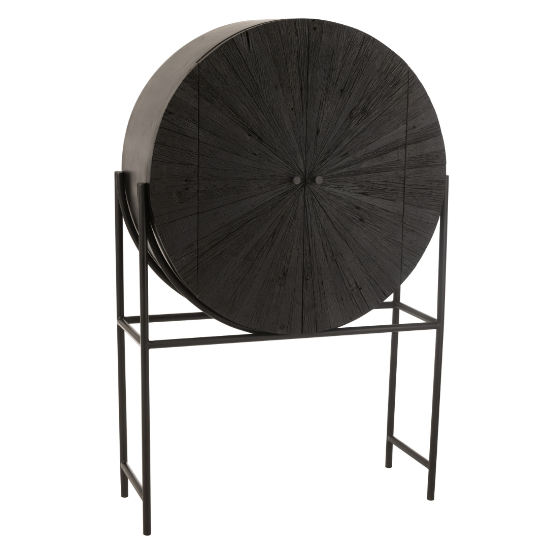 Wandkast Shanil Rond zwart