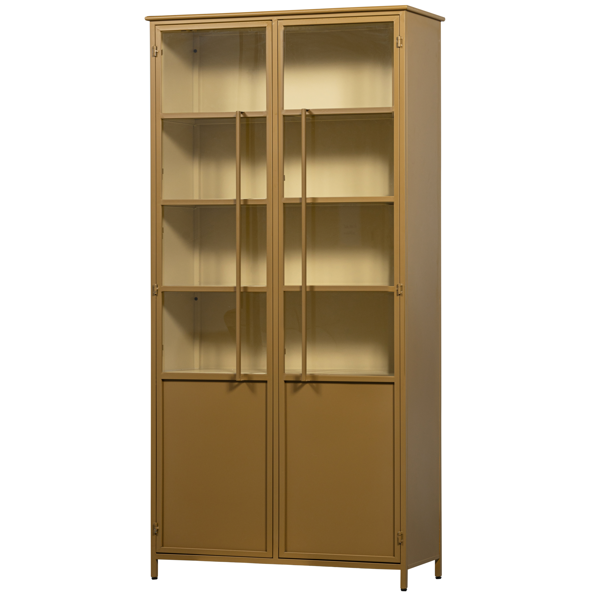 Exhibit XL 2-Deurs Vitrinekast - Honinggeel