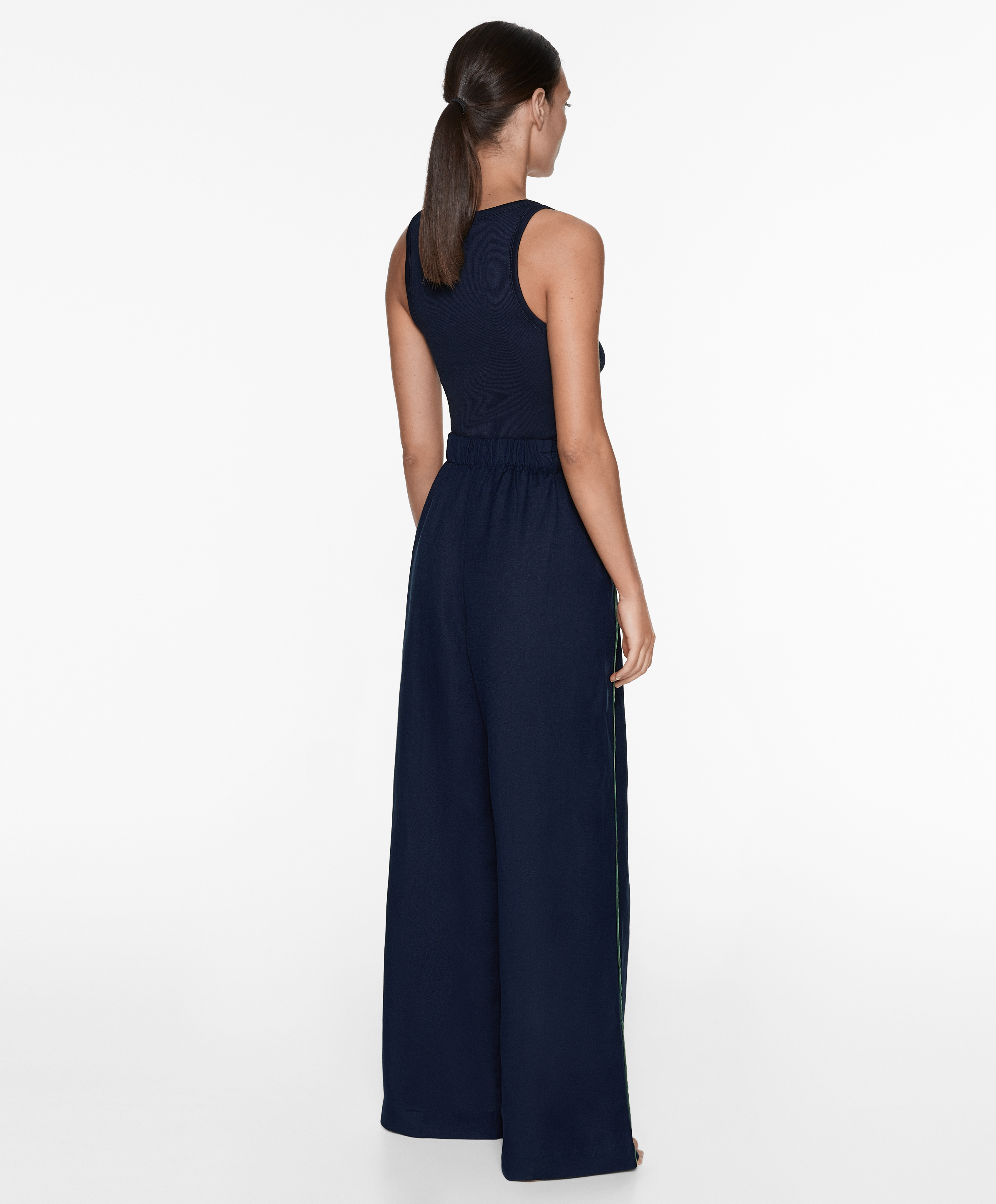 OYSHO Rib vest top with cotton and modal