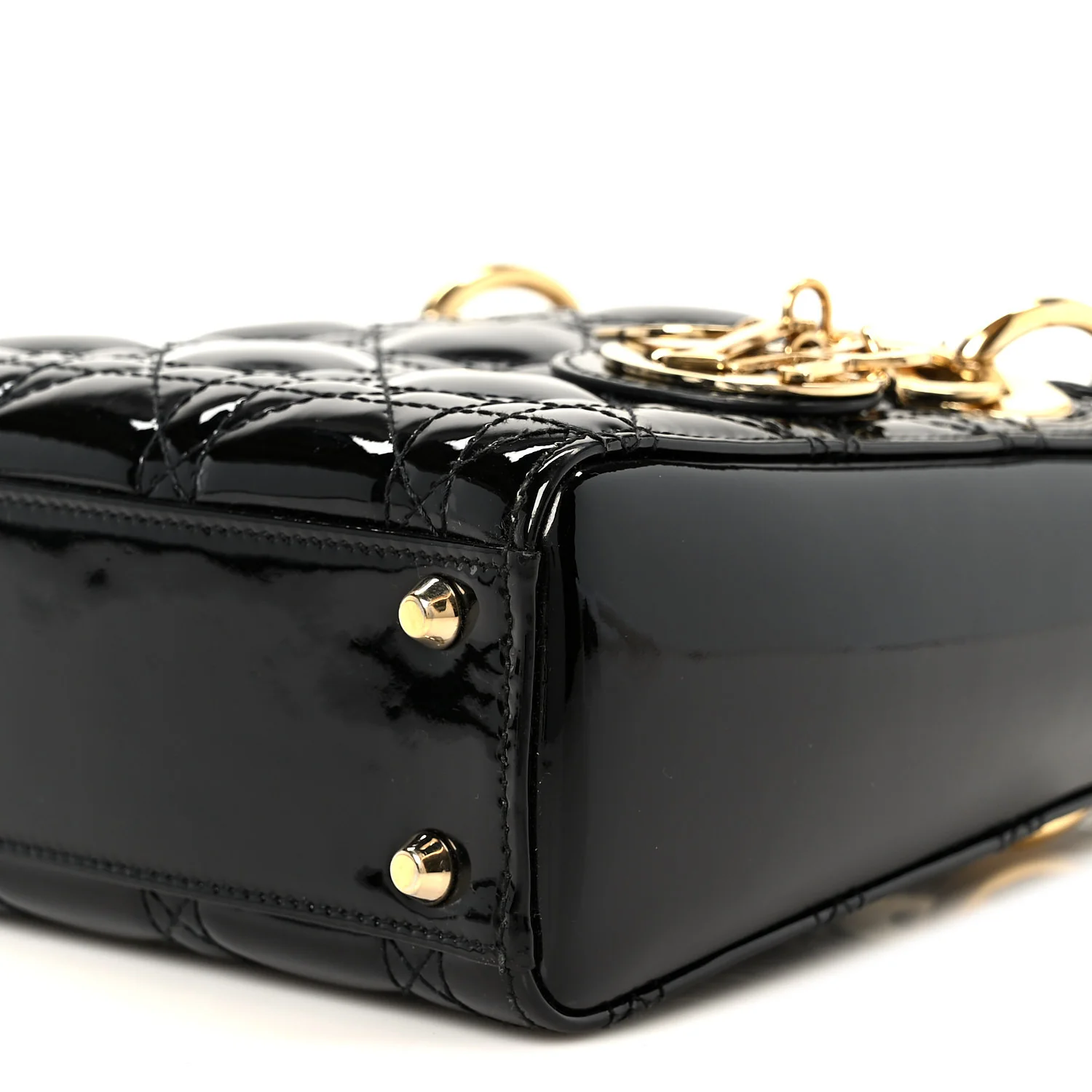 Patent Cannage Mini Lady Dior Black - Top Club