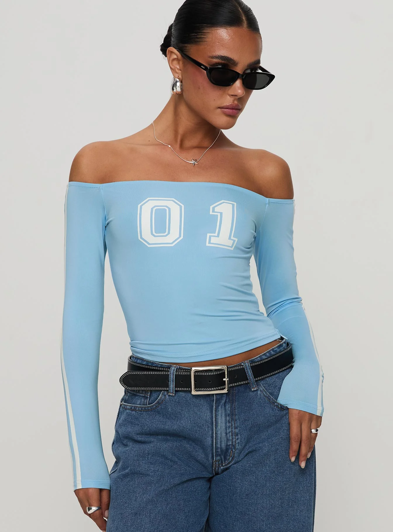 One And Only Long Sleeve Top Blue