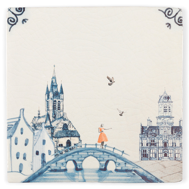 Wandtegel Delfts blauw M