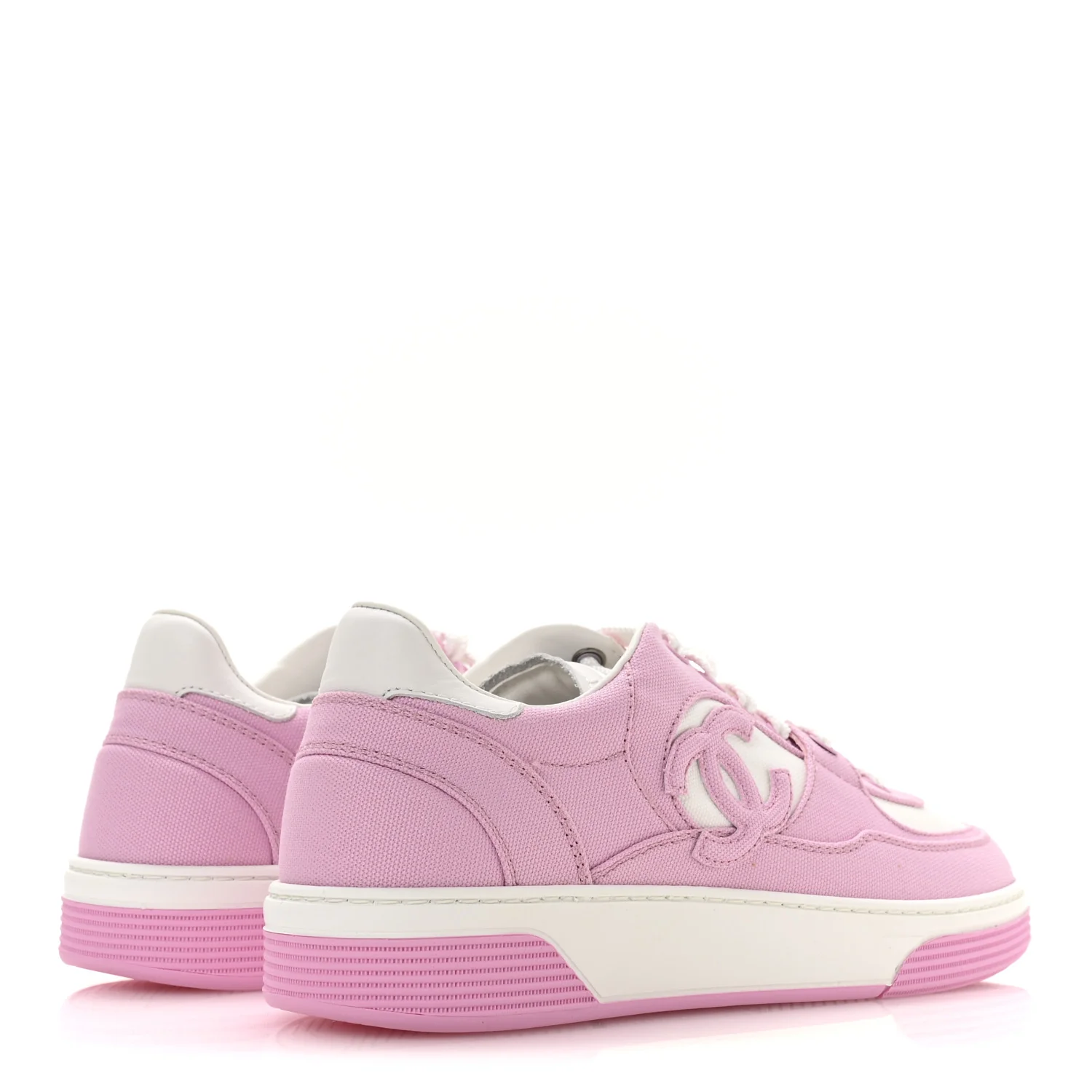 Cotton Sneakers 38 Pink White - Top Club