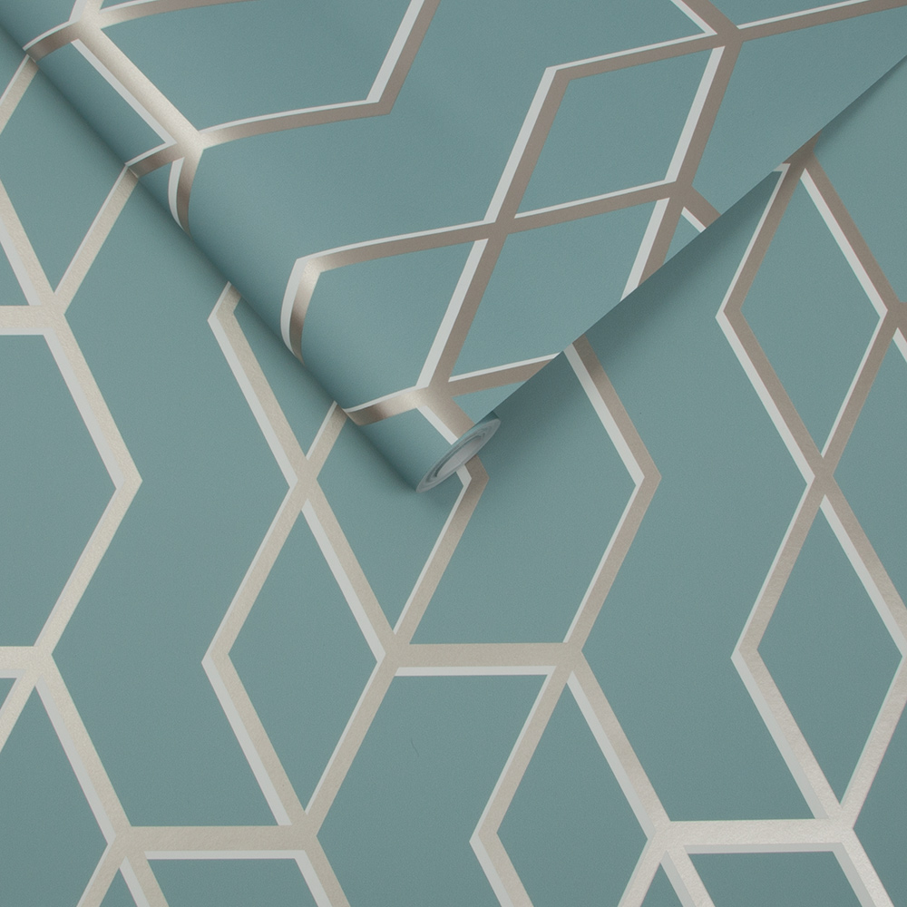 Graham & Brown  vliesbehang  Archetype Mint White Gold Graham & Brown  vliesbehang  Archetype Mint White Gold