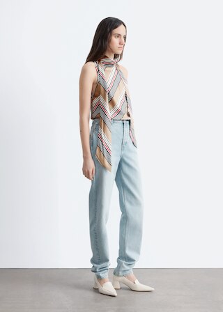 & Other Stories SCARF-NECK SILK TOP