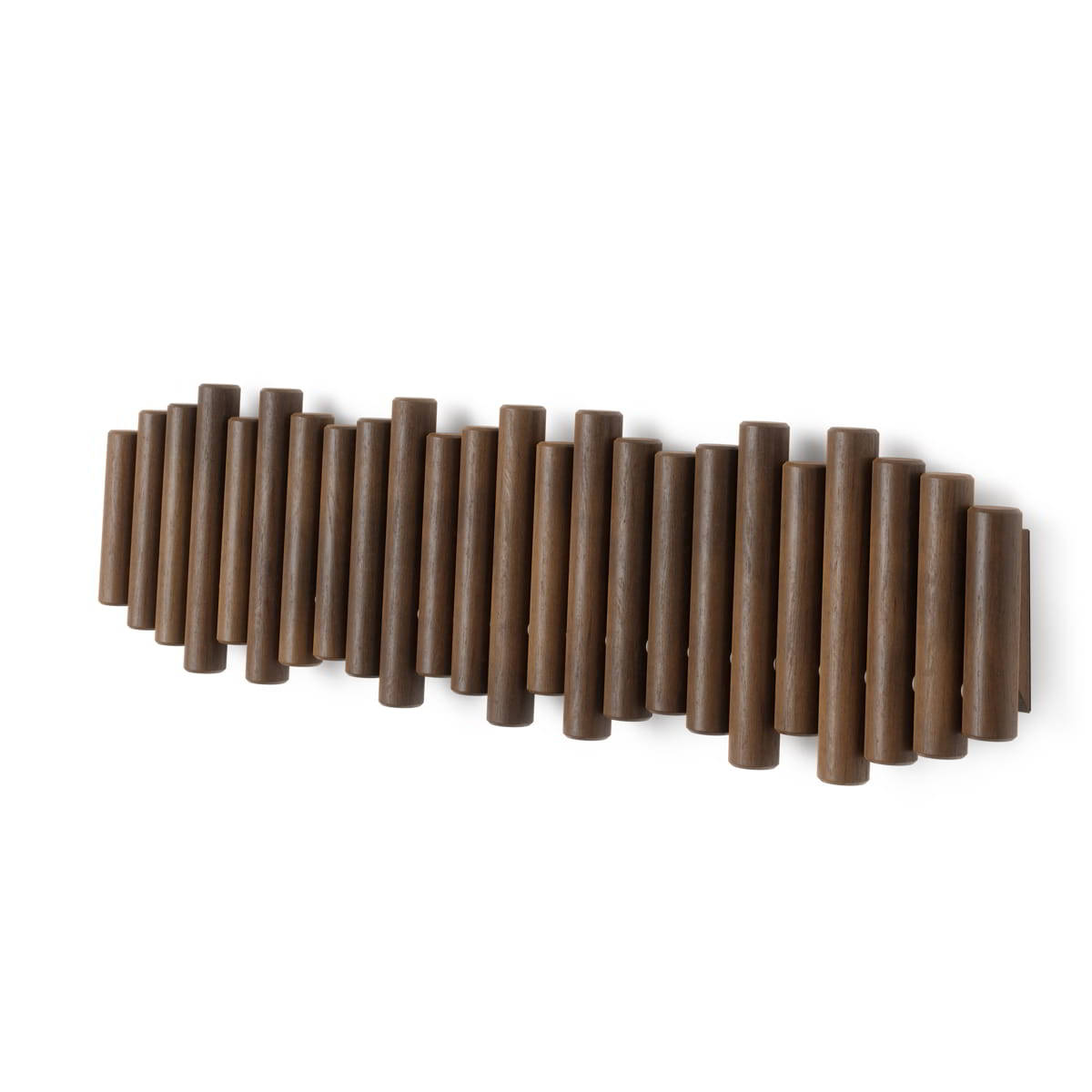 Wandkapstok Umbra Picket 8 haken Walnoot hout