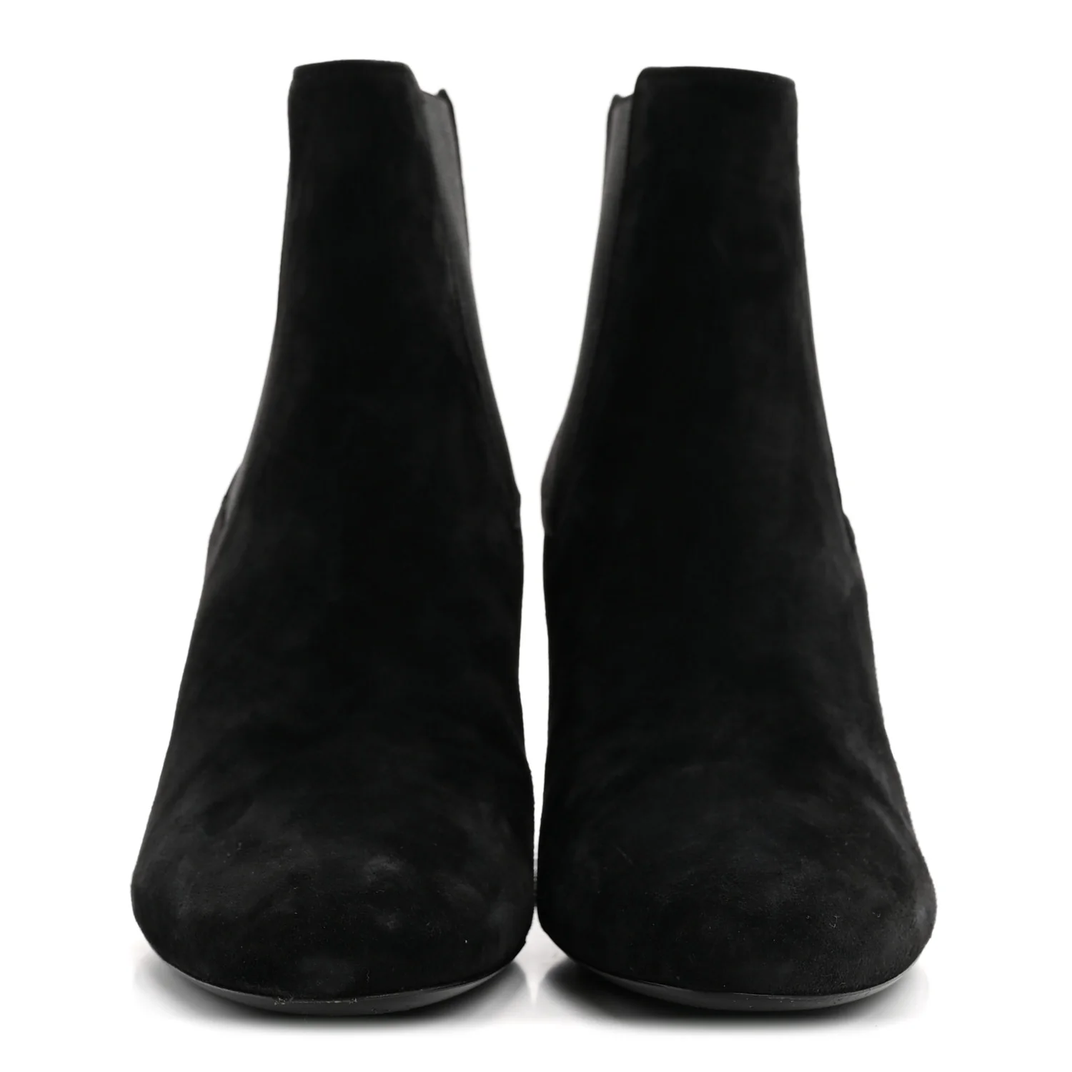 Suede Loulou Pin Booties 36 Black - Top Club