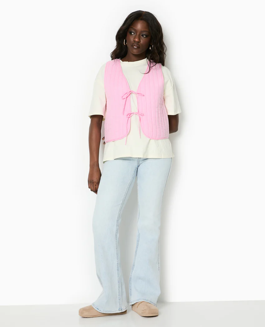 Pimkie Veste sans manches en gaze de coton matelassée