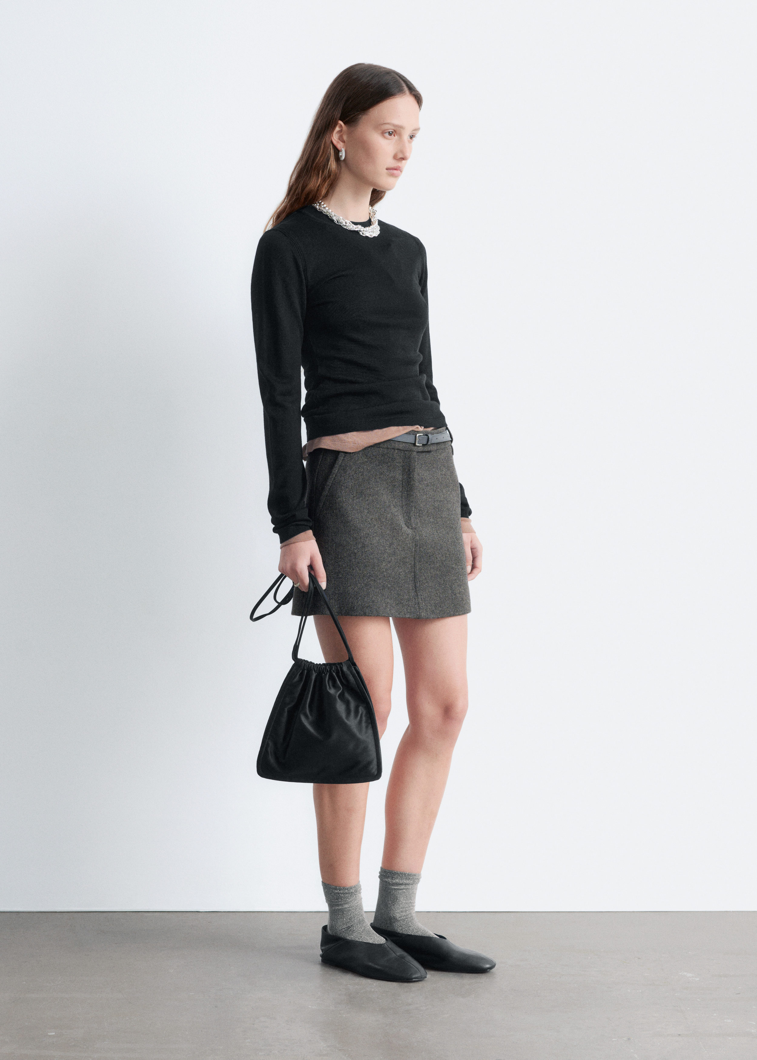 & Other Stories WOOL MINI SKIRT