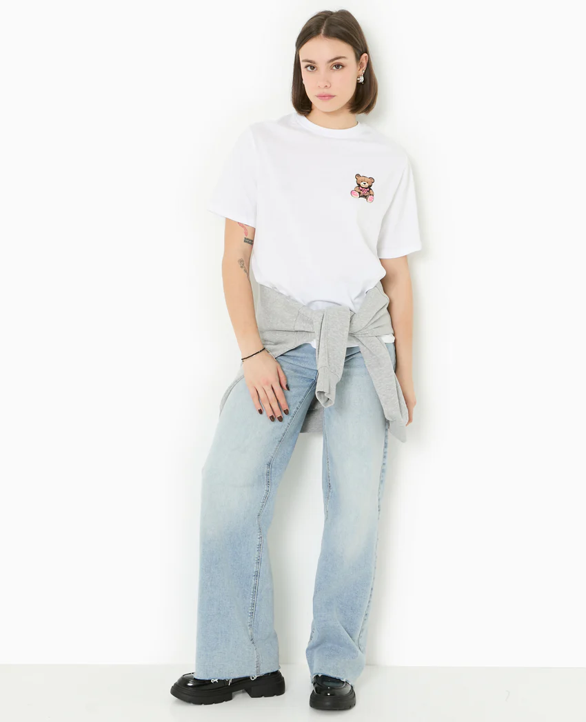 Pimkie T-shirt ample avec print poitrine et dos
