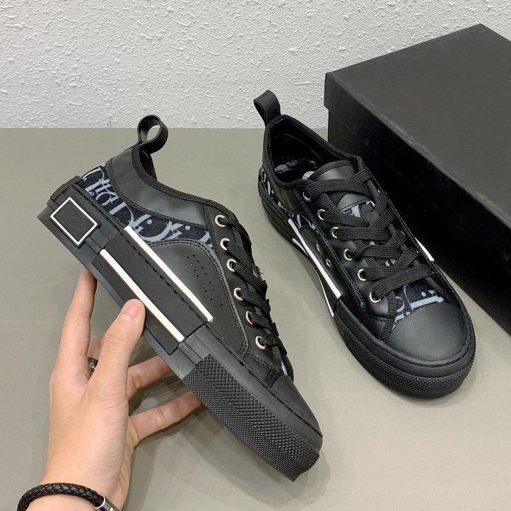Dior B23 Black Boutique Fashion Skateboard Canvas - Sneaker Replica Workshop