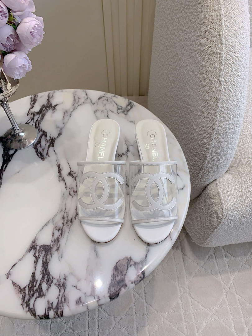 Chanel Women's New Transparent Slippers Fashion Shoes C93445 - Sneaker Replica Workshop