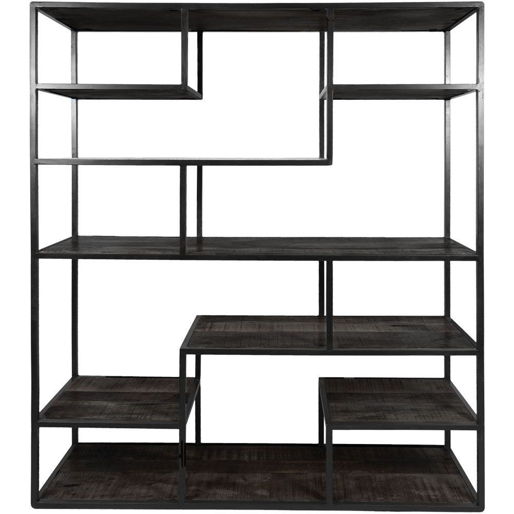 Vakkenkast Huub Zwart Mangohout 210 x 145 cm
