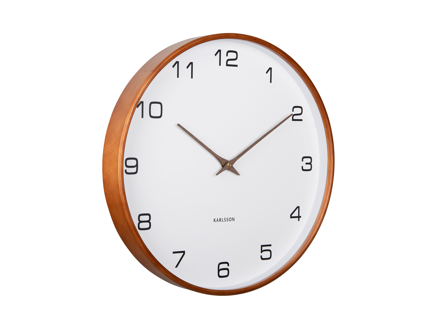 Wall clock Acento wood white