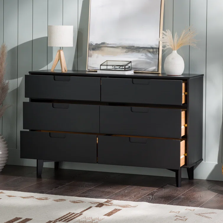 Yarber Groove 6 Drawer Double Dresser