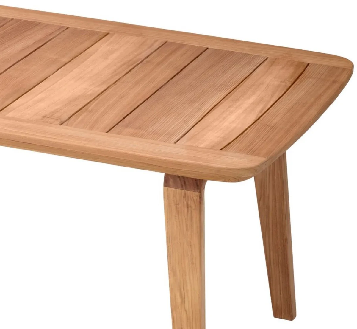 Luxury garden dining table natural colors 245 x 110 x H. 76 cm - Rectangular teak garden table - Dining room furniture - Garden furniture - Luxury furniture - Luxury quality