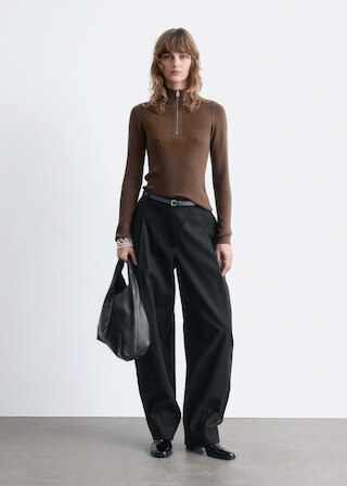 & Other Stories HALF-ZIP WOOL JUMPER