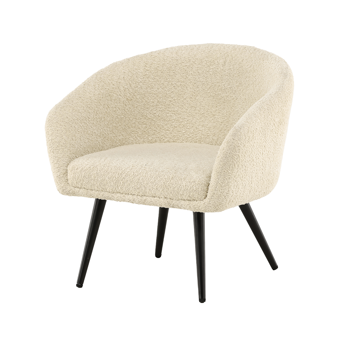 Kinderfauteuil Annika Teddystof Gebroken wit