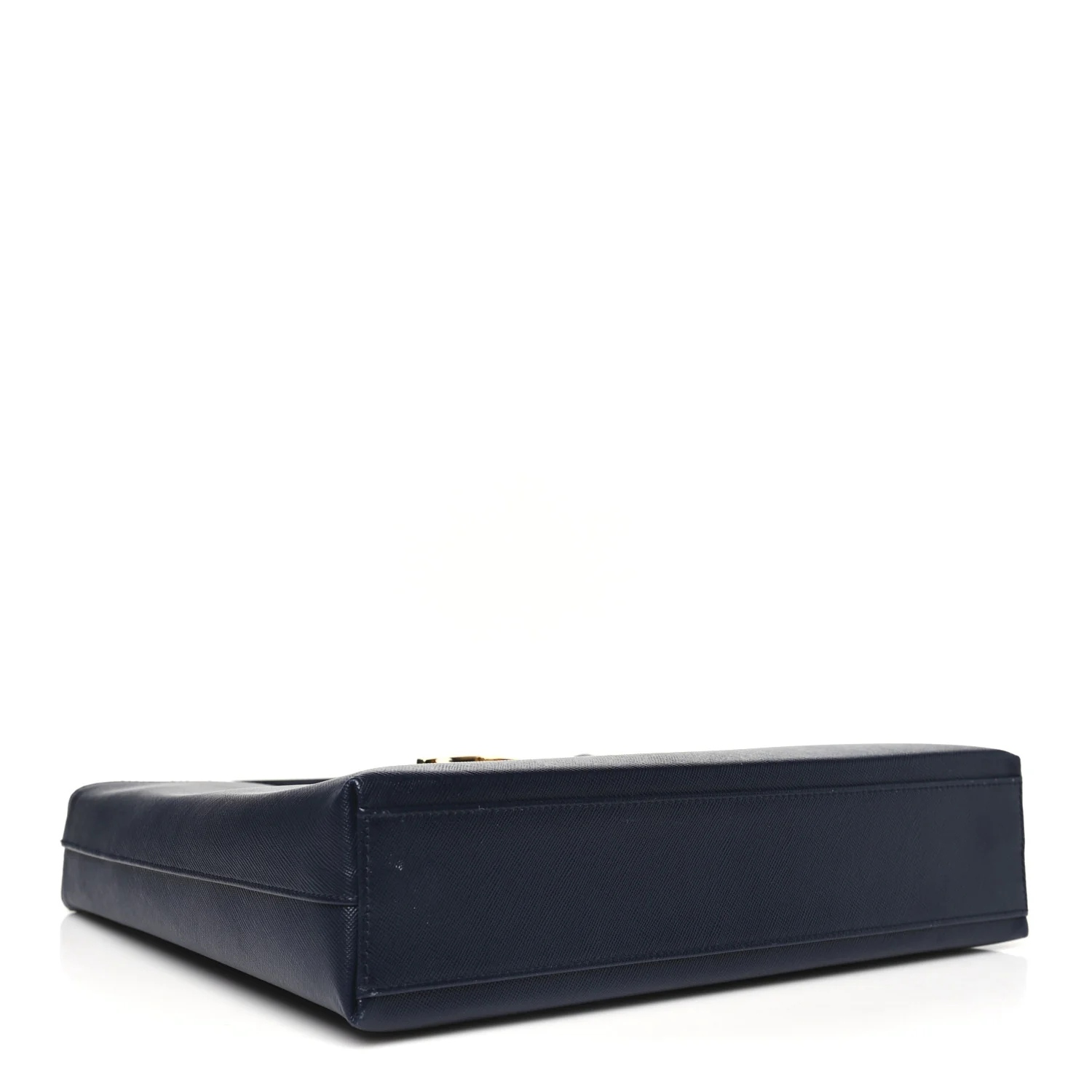 Hammered Calfskin Trifolio Shoulder Bag Navy - Top Club
