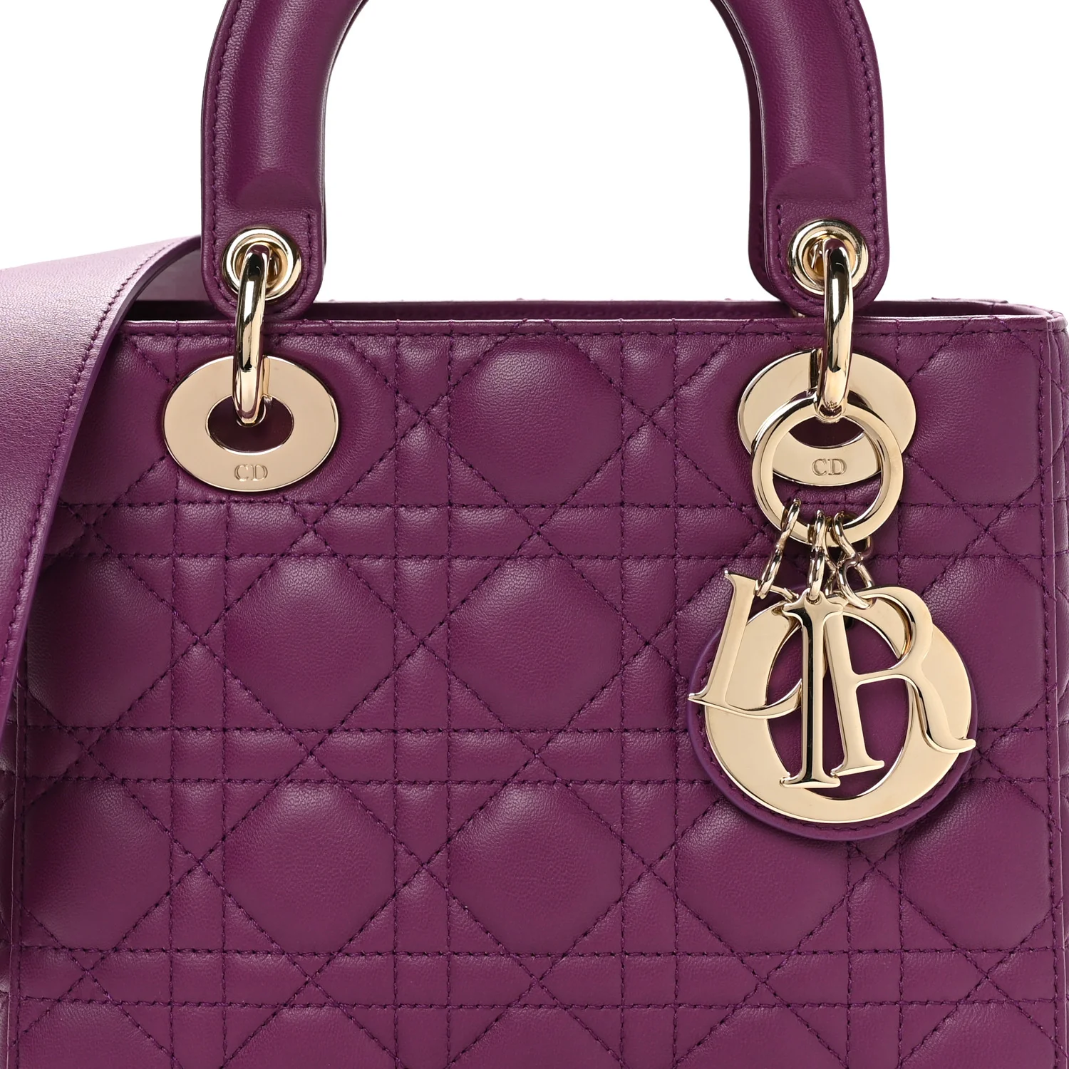 Lambskin Cannage Small My ABCDior Lady Dior Purple - Top Club