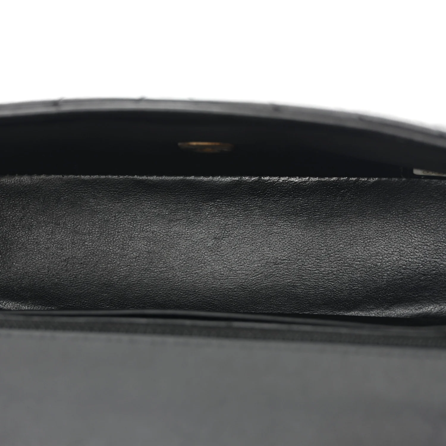 Lambskin Chevron Quilted Mini Rectangular Flap Black - Top Club