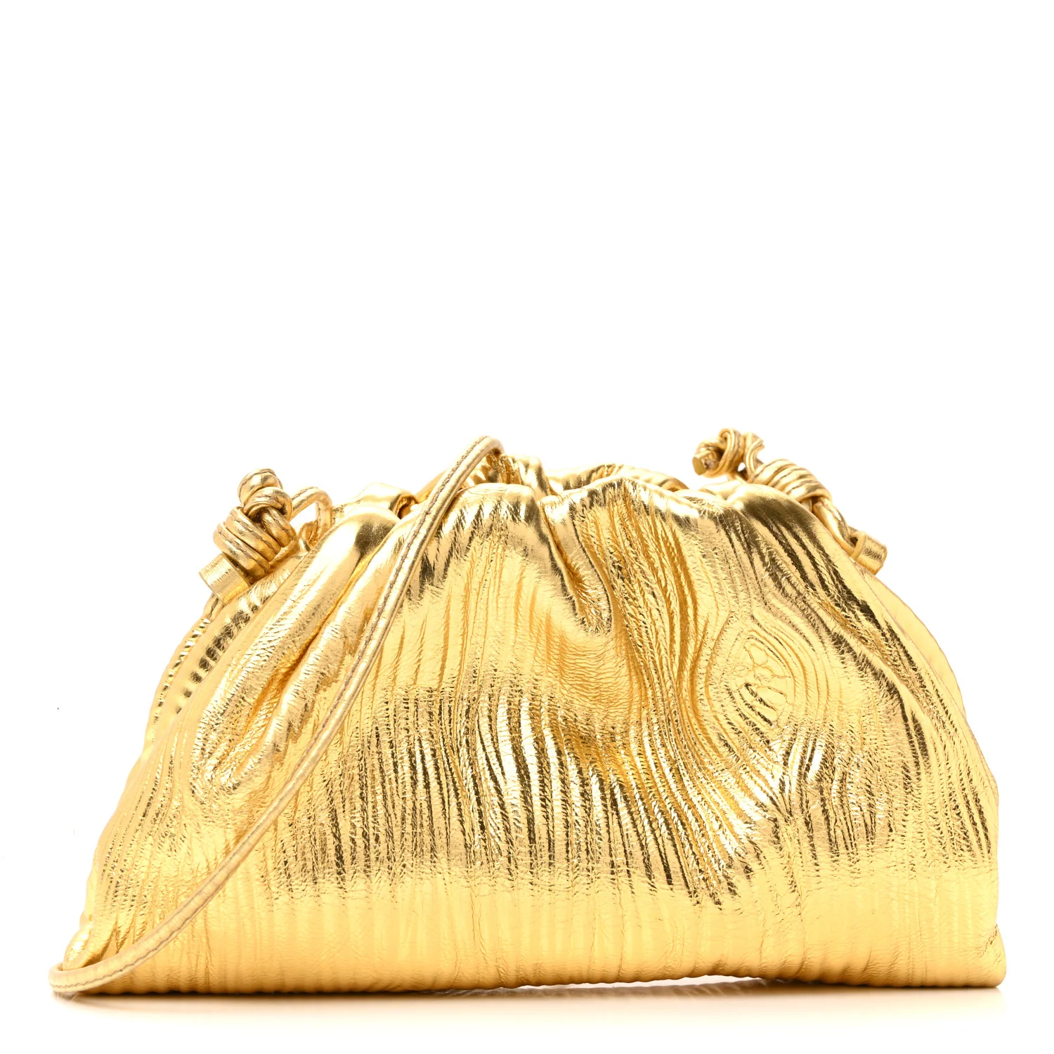 Metallic Bark Calfskin The Mini Pouch Gold - Top Club