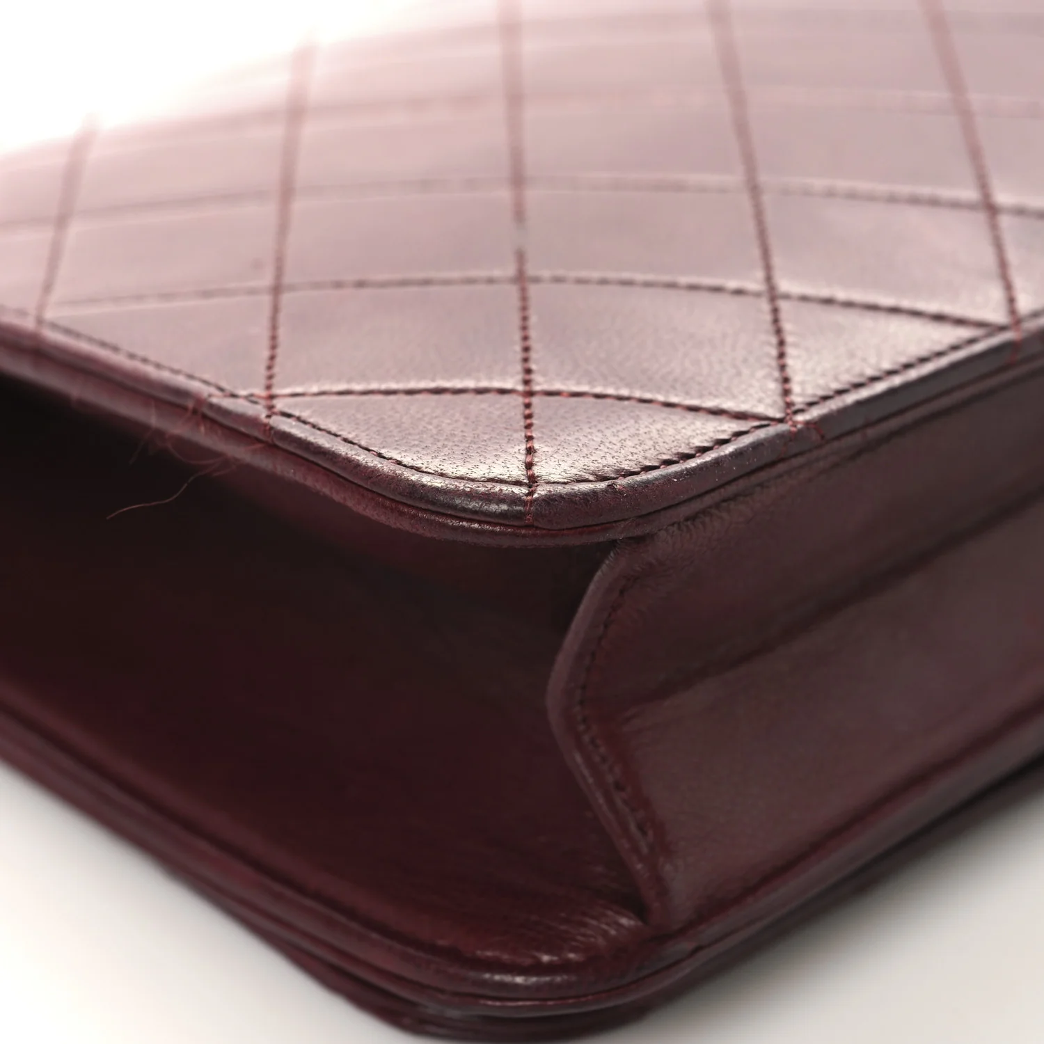 Lambskin Quilted Small Single Flap Bordeaux - Top Club