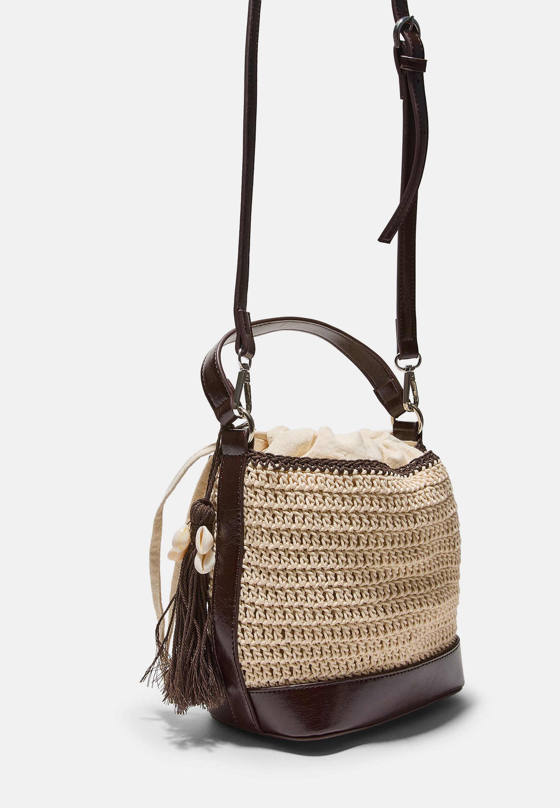 COMBINED CROCHET BUCKET BAG
