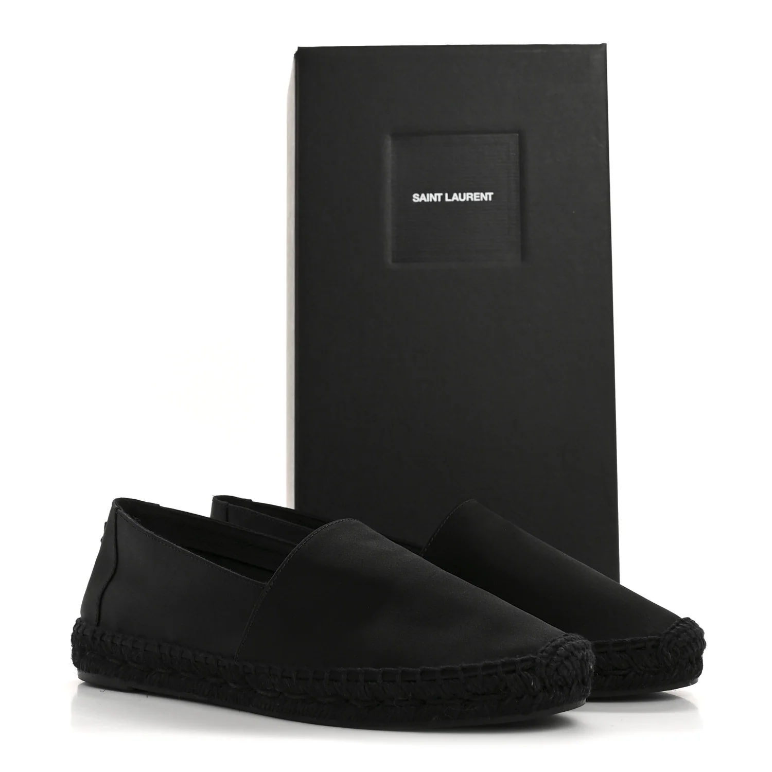 Crepe Satin Elba Espadrilles 38 Black - Top Club