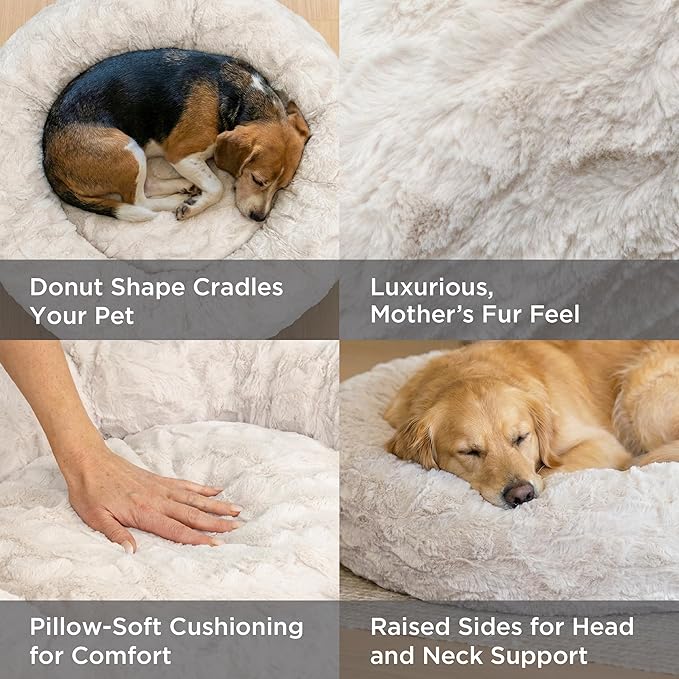 Best Friends by Sheri The Original Calming Donut Dog Bed - Gray Lux