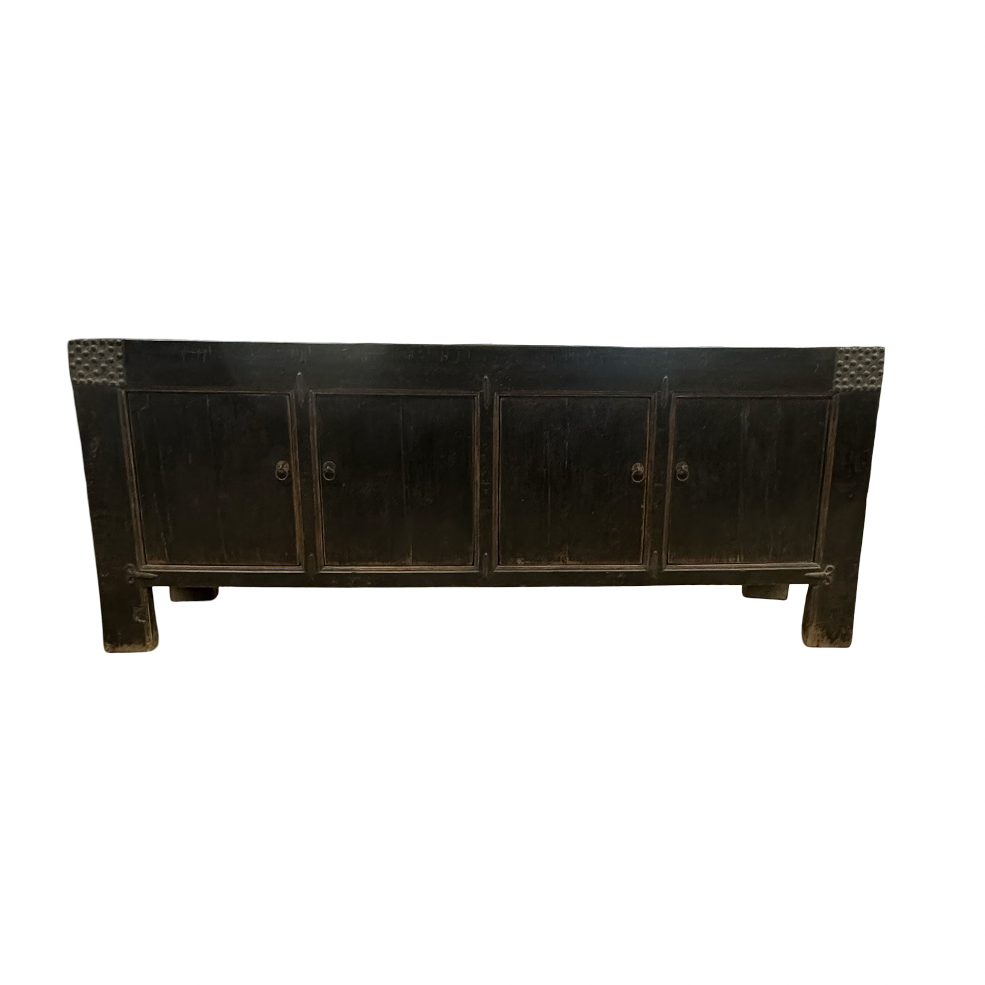 Dressoir zwart 4 deur noppen beslag