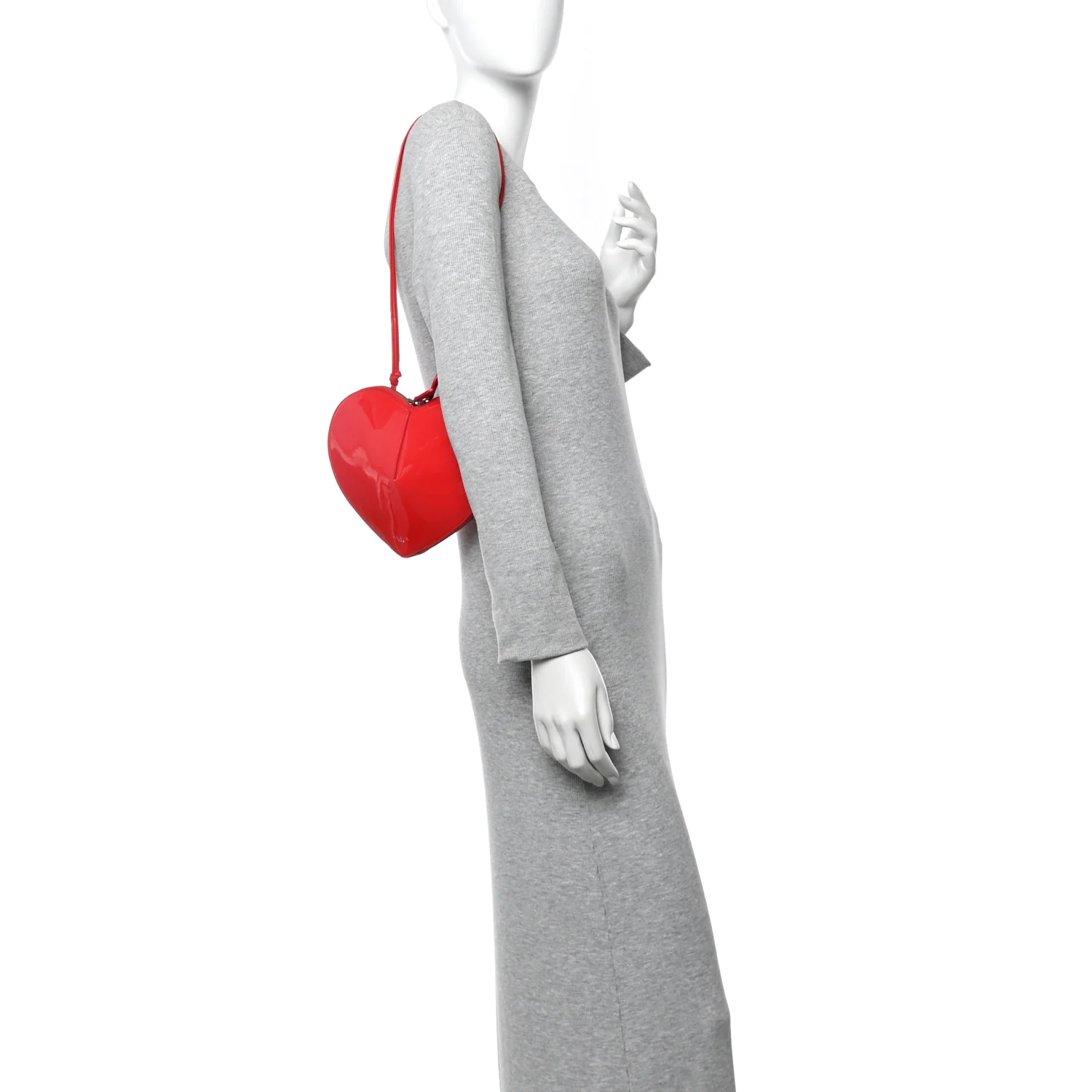 Patent Calfskin Le Coeur Bag Rouge Vermillon