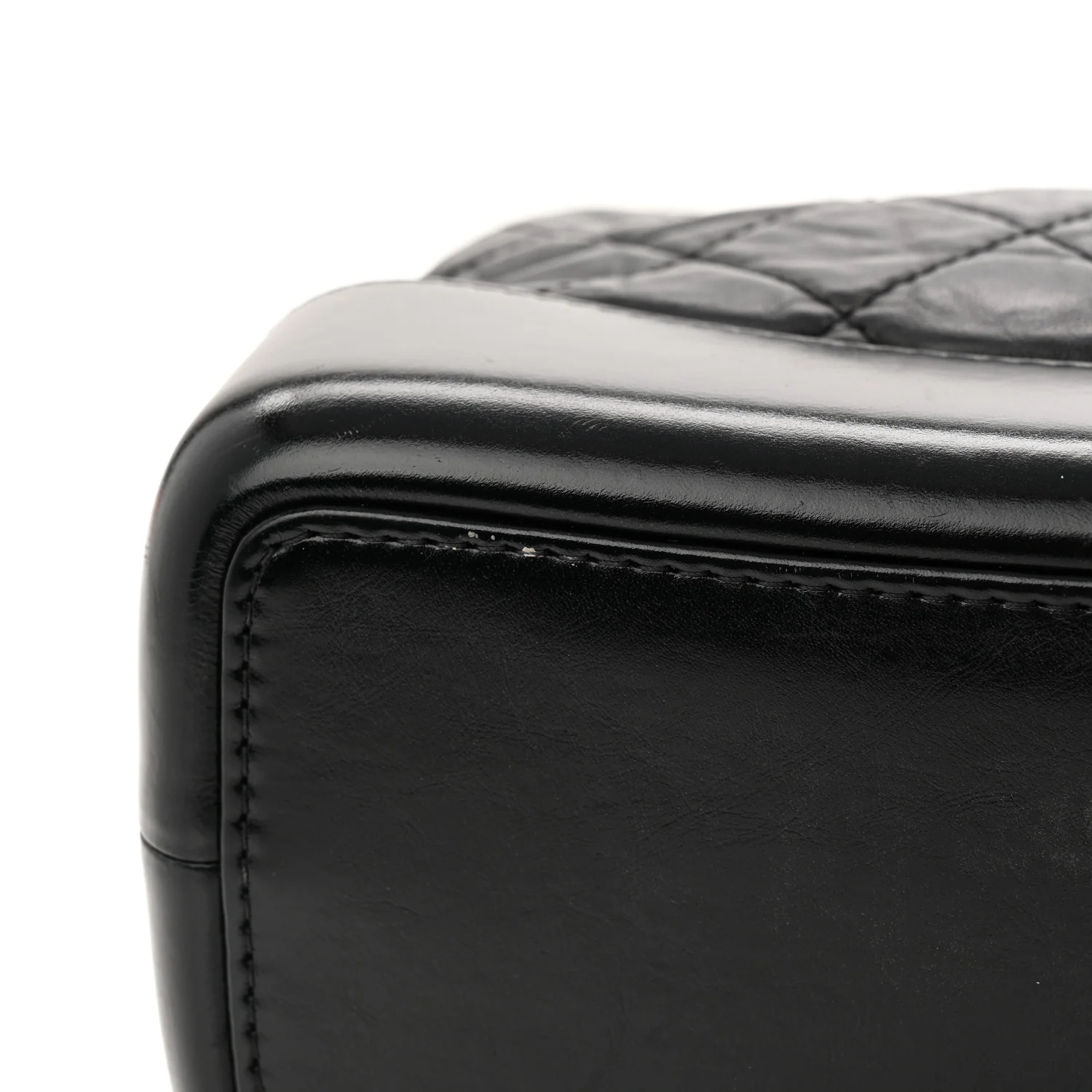Aged Calfskin Quilted Small Gabrielle Backpack Black - Top Club