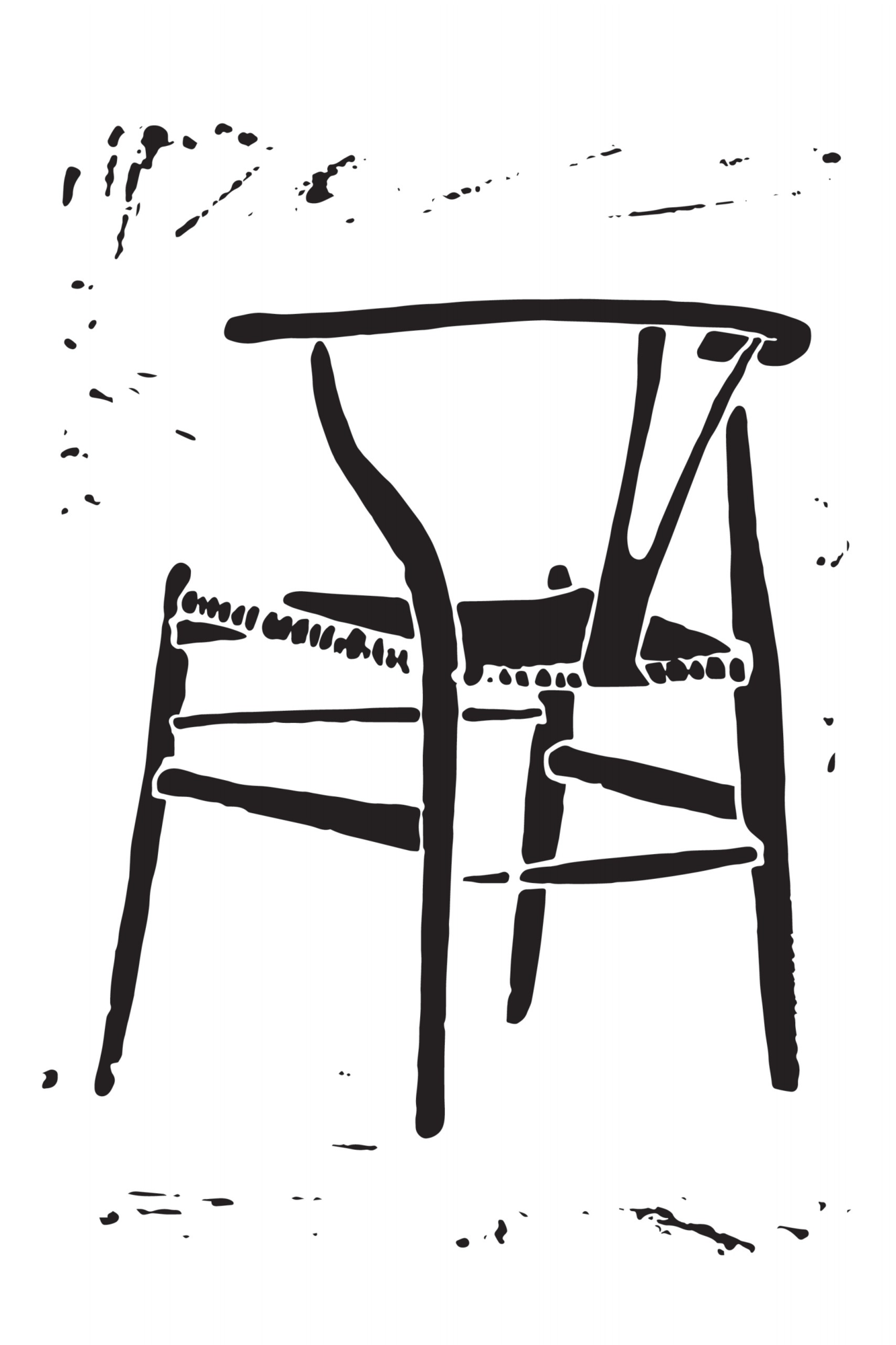 Poster Wishbone Chair 30 x 40 cm