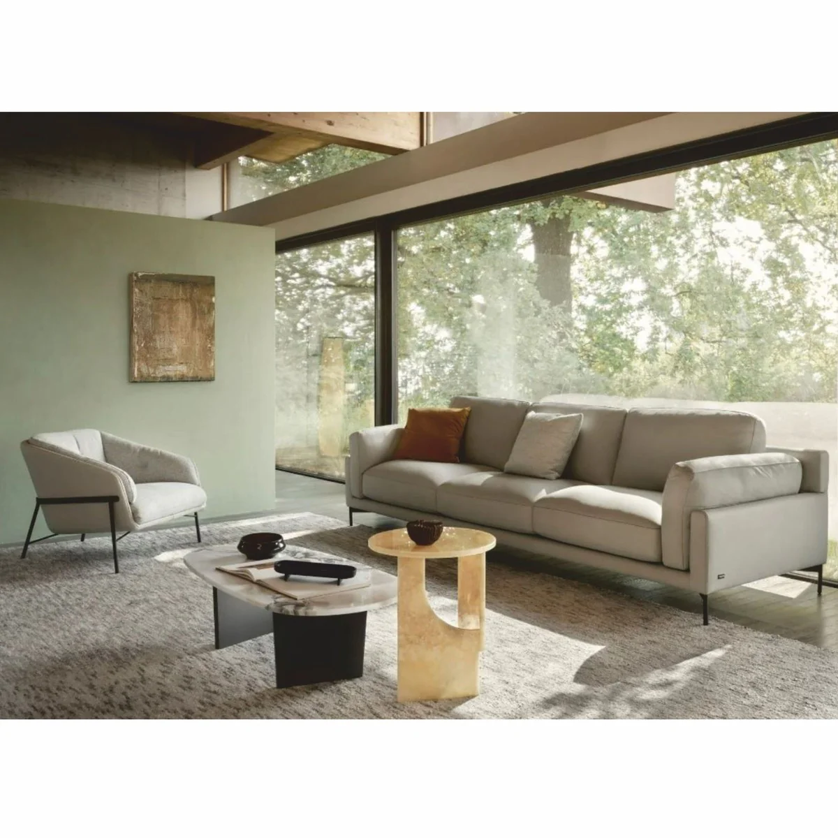 Luxury Sofa Gray 300 cm - Luxury Living Room & Hotel Furniture