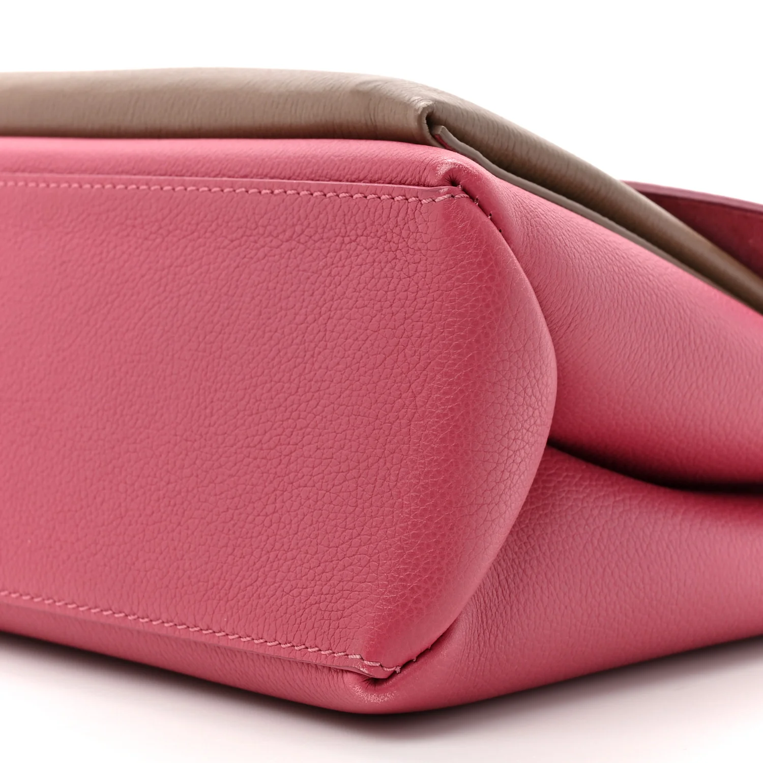 Soft Calfskin My Lockme Top Handle Lie De Vin Oxford Greige - Top Club