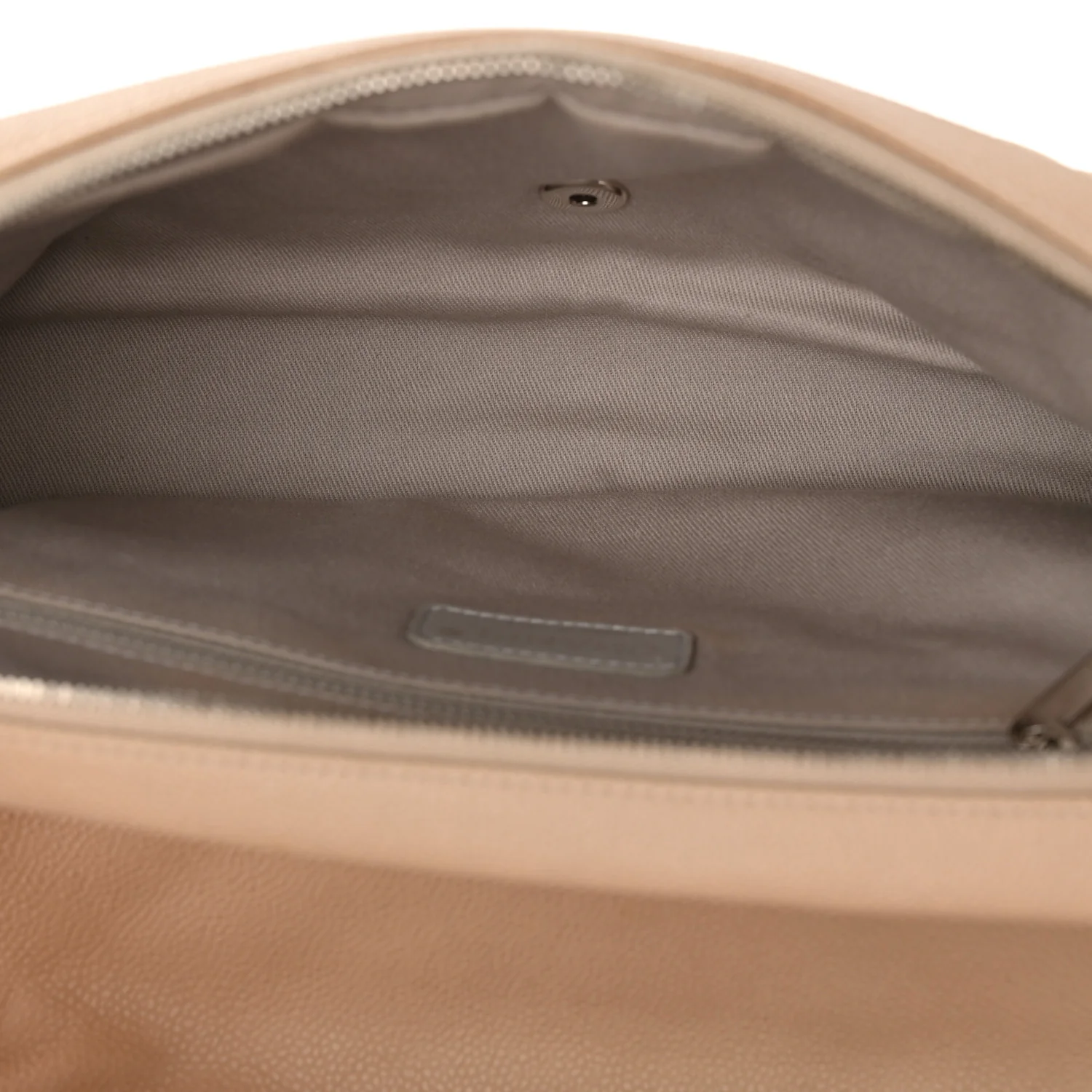 Caviar Quilted Jumbo Easy Flap Beige - Top Club