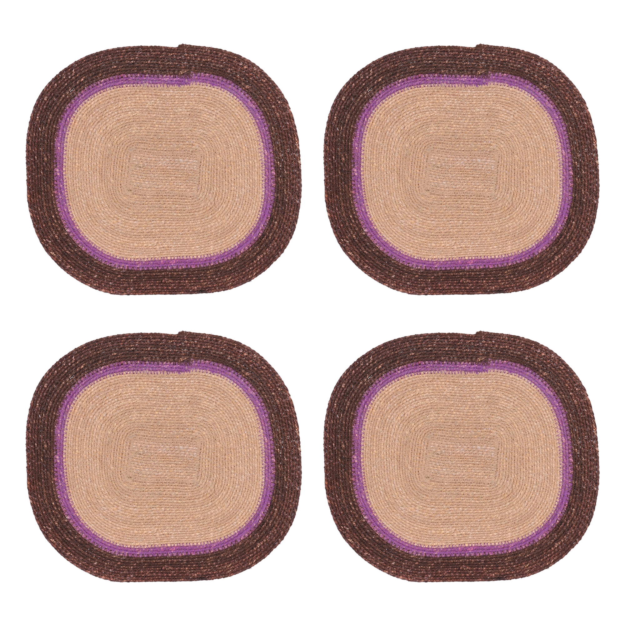 Placemat Angie chocolate seagrass