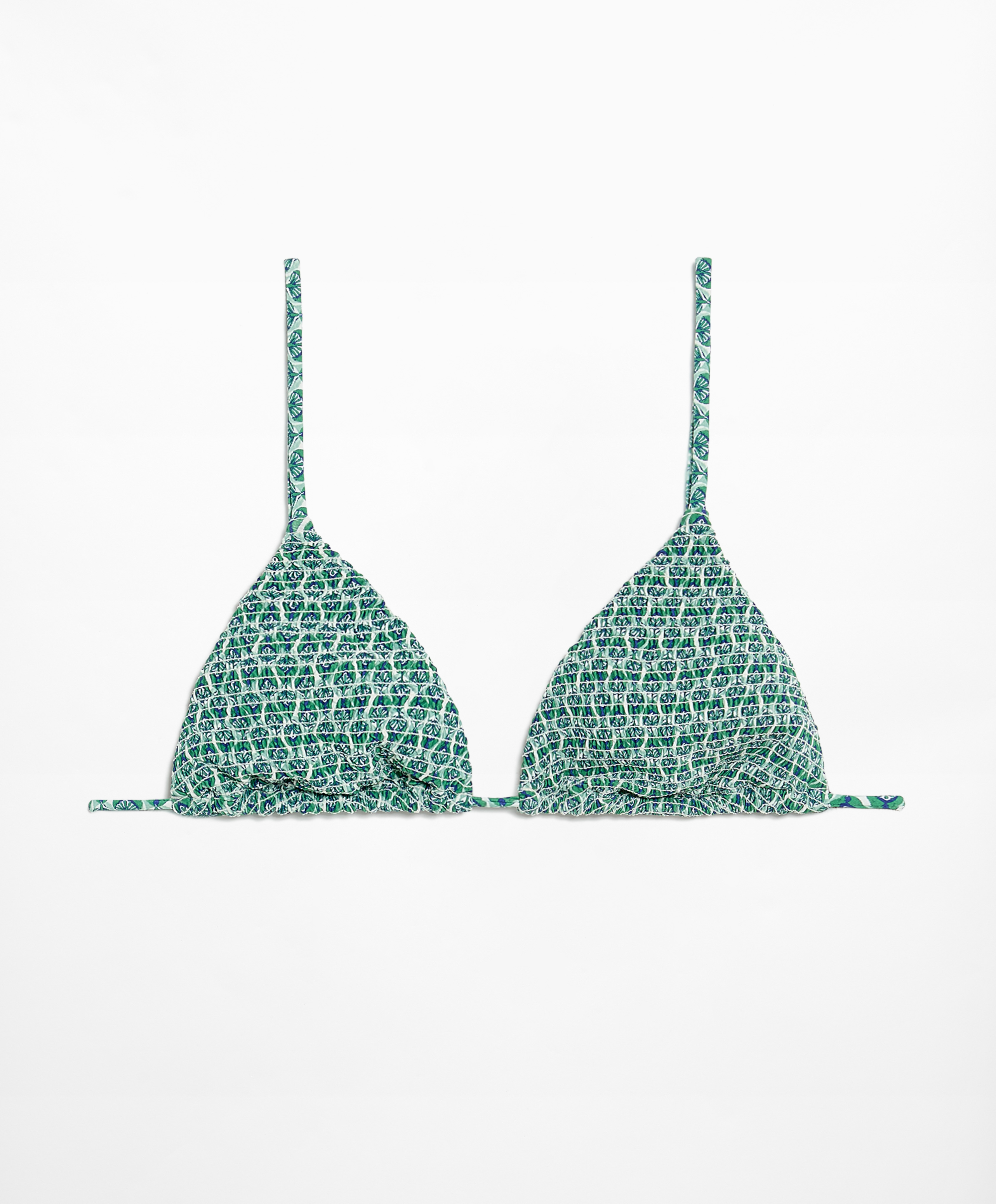 OYSHO Smock stamp print triangle bikini top