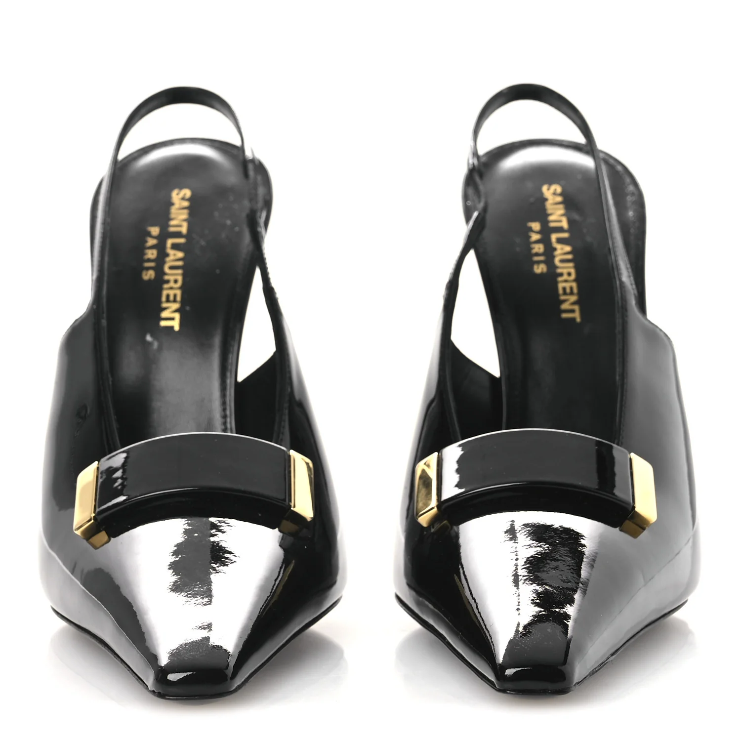 Vernice Grupy Madame 115mm Slingback Pumps 38 Black - Top Club