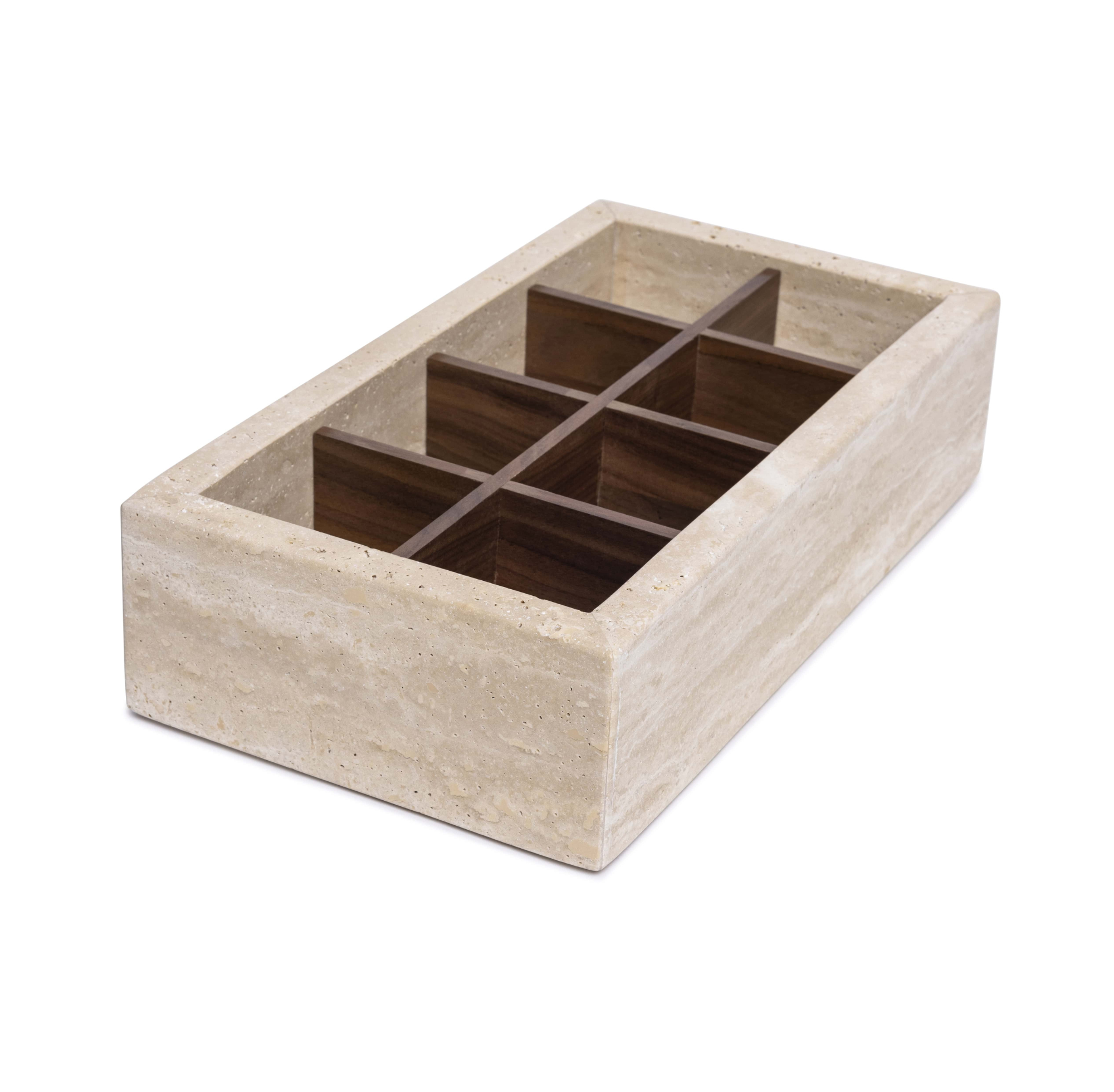 Opbergbox travertine 32,5x17,5x8 cm