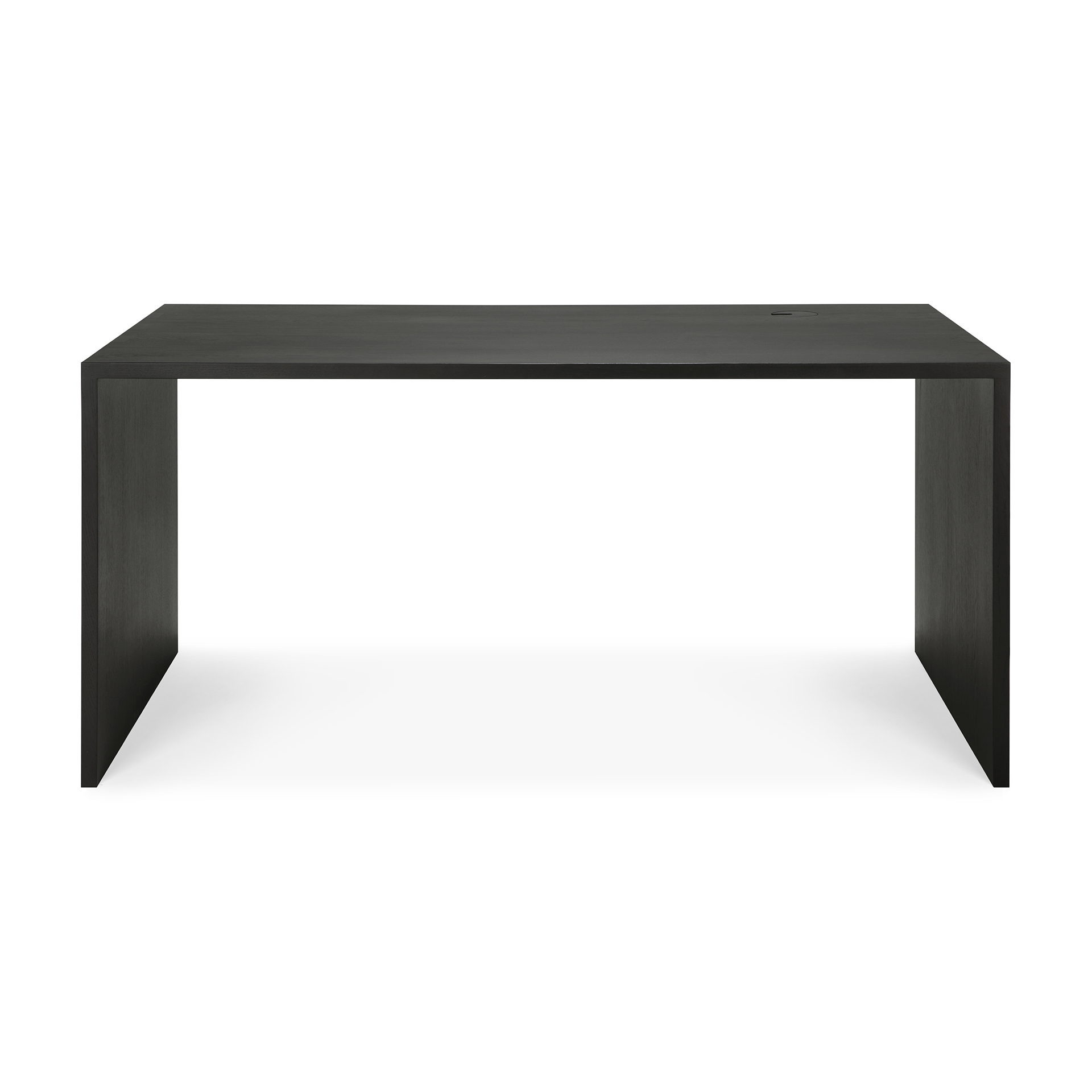 U desk - 160x80 - zwart eiken