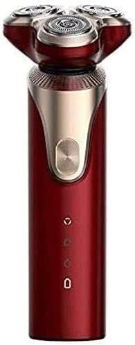 YQYBF Rasoio Elettrico for Uomo, rasoi da Uomo Wet & Dry for rasatura elettrica Senza Fili, rasoi rotanti Rasoi elettrici for Uomo Impermeabile Ricaricabile (Color : Red)(Red)